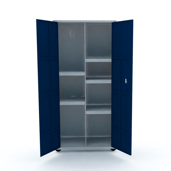 Armário De Aço Multiuso 162x75x40 Pandin Ap408mu - Cinza/azul