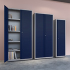 Armário De Aço Multiuso 162x75x40 Pandin Ap408mu - Cinza/azul