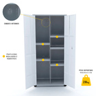 Armário De Aço Multiuso 162x75x40 Pandin Ap408mu - Cinza/bran