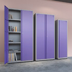 Armário De Aço Multiuso 162x75x40 Pandin Ap408mu - Cinza/lilás