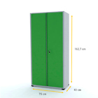Armário De Aço Multiuso 162x75x40 Pandin Ap408mu - Cinza/verde