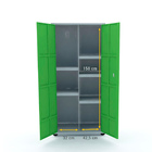 Armário De Aço Multiuso 162x75x40 Pandin Ap408mu - Cinza/verde