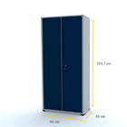 Armário De Aço Multiuso 200x90x40 Pandin Ap402mu - Cinza/azul