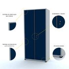 Armário De Aço Multiuso 200x90x40 Pandin Ap402mu - Cinza/azul