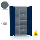 Armário De Aço Multiuso 200x90x40 Pandin Ap402mu - Cinza/azul