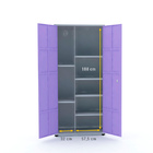 Armário De Aço Multiuso 200x90x40 Pandin Ap402mu - Cinza/lilás