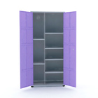 Armário De Aço Multiuso 200x90x40 Pandin Ap402mu - Cinza/lilás
