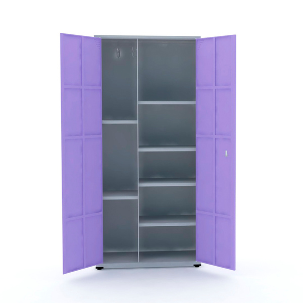 Armário De Aço Multiuso 200x90x40 Pandin Ap402mu - Cinza/lilás