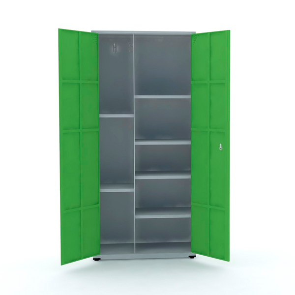 Armário De Aço Multiuso 200x90x40 Pandin Ap402mu - Cinza/verde