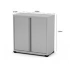 Armário De Aço Pa-100 - 0,84x0,80x0,40m - Chapa # 26/24 - Pan