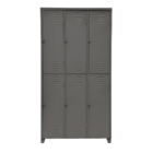 Armário De Aço Roupeiro Academia Vestiário 06 Portas Grandes