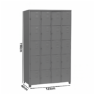 Armário De Aço Roupeiro Academia Vestiário 20 Portas Locker C