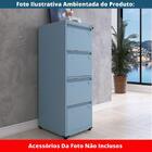 Armário De Arquivo De Aço Pandin 4 Gavetas Gavetas Azul Dali