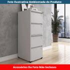 Armário De Arquivo De Aço Pandin 4 Gavetas Gavetas Cinza/bran