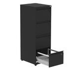 Armário De Arquivo De Aço Pandin 4 Gavetas Gavetas Preto