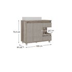 Armário De Banheiro 100cm Malbec  Barrique/argento