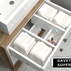 Armário De Banheiro 1 Porta 2 Gavetas Mdp Nogal/branco - Móve