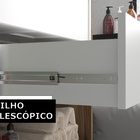 Armário De Banheiro 1 Porta 2 Gavetas Mdp Nogal/branco - Móve