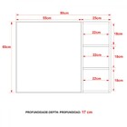 Armário De Banheiro 1 Porta 2 Prateleiras Com Espelho Mármore