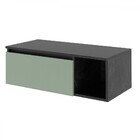 Armário De Banheiro 1 Porta Mármore Lunar/verde Mar Bn3601 -