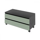 Armário De Banheiro 2 Gavetas Mármore Mármore Lunar/verde Mar