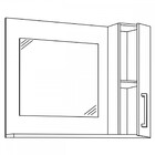 Armário De Banheiro 2 Portas 1 Gaveta Com Espelho Preto/madei