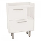 Armário De Banheiro 2 Portas 1 Nicho Branco Gab1007 - Estilar