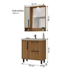 Armário De Banheiro 3 Portas 1 Gaveta Mel/arenas - Ozini Móve