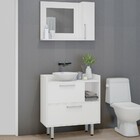 Armário De Banheiro 3 Portas 1 Nicho Com Espelho Branco Cnj10