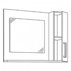 Armário De Banheiro 3 Portas 1 Nicho Com Espelho Branco/creme