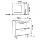 Armário De Banheiro 3 Portas 1 Nicho Com Espelho Preto Cnj103