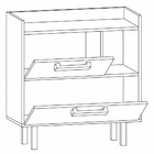 Armário De Banheiro 3 Portas 1 Nicho Com Espelho Preto/madeir