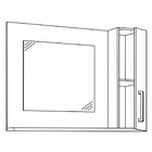 Armário De Banheiro 3 Portas 1 Nicho Com Espelho Preto/madeir