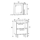 Armário De Banheiro 3 Portas 1 Nicho Com Espelho Preto/madeir