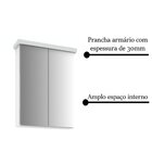 Armário De Banheiro 50cm 02 Portas Ref 501 Branco