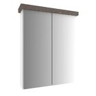 Armário De Banheiro 50cm 02 Portas Ref 501 Branco/basalto