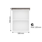 Armário De Banheiro 50cm 02 Portas Ref 501 Branco/basalto