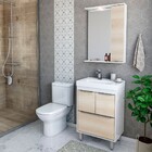 Armário De Banheiro 60 Cm 3 Portas 1 Gaveta Com Cuba Branco/l