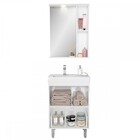 Armário De Banheiro 60 Cm 3 Portas 1 Gaveta Com Cuba Branco/l