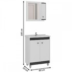 Armário De Banheiro 60 Cm 3 Portas Branco/preto - Ozini Móveis