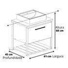 Armário De Banheiro 60 Cm Metalon Caribe Mgm Móveis Pistache