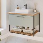 Armário De Banheiro 60 Cm Metalon Caribe Mgm Móveis Pistache