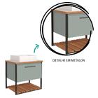 Armário De Banheiro 60 Cm Metalon Caribe Mgm Móveis Pistache