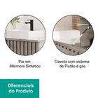 Armário De Banheiro 60 Cm Metalon Havai Mgm Móveis Cimento