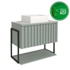 Armário De Banheiro 60 Cm Metalon Havai Mgm Móveis Pistache