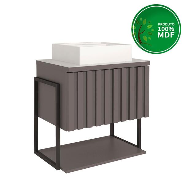 Armário De Banheiro 60 Cm Metalon Havai Mgm Móveis Titanio