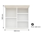 Armário De Banheiro 65cm 02 Portas Ref 502 Branco/arenito