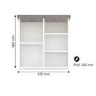 Armário De Banheiro 65cm 02 Portas Ref 502 Branco/basalto