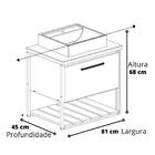 Armário De Banheiro 80 Cm Metalon Caribe Mgm Móveis Titanio