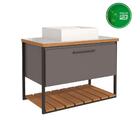 Armário De Banheiro 80 Cm Metalon Caribe Mgm Móveis Titanio